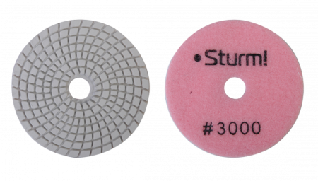 Круг алмазный шлиф. гибкий STURM 100мм, Р3000 (мокрое) 9012-W100-3000, 9012-W100-3000 Круг алмазный шлиф. гибкий STURM 100мм, Р3000 (мокрое) 9012-W100-3000