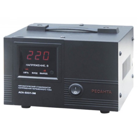 Стабилизатор напряжения РЕСАНТА АСН-500/1-ЭМ, 63/1/1 Стабилизатор напряжения РЕСАНТА АСН-500/1-ЭМ
