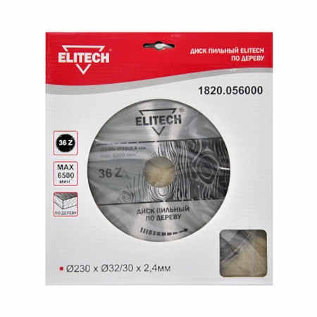 ���� ������� �� ������ 230x30/32 ��, 36T Elitech (1820.056000)