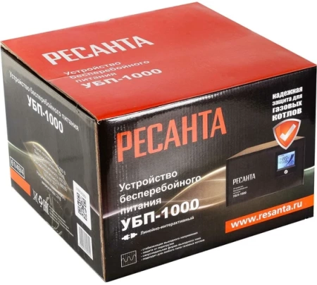 Источник бесперебойного питания РЕСАНТА УБП-1000, 61/49/4 Источник бесперебойного питания РЕСАНТА УБП-1000