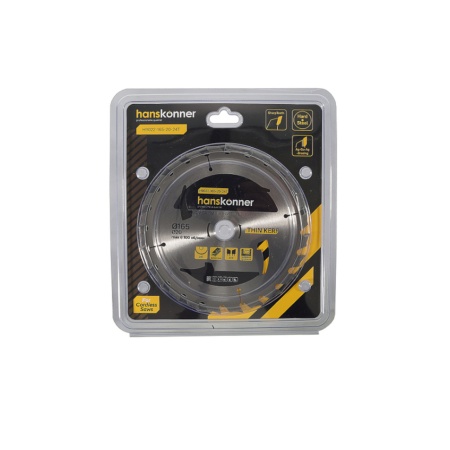 ���� ������� �� ������ 165x20 ��, 24 ���� Thin Kerf Hanskonner (H9022-165-20-24T)