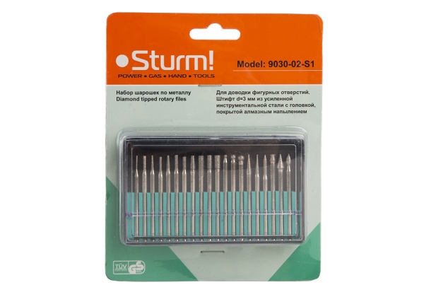 Набор шарошек STURM 30шт 9030-02-S2 , 9030-02-S2 Набор шарошек STURM 30шт 9030-02-S2