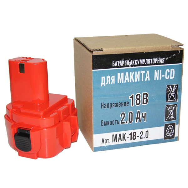 Батарея Makita Ni-CD 18В, 2,0А/ч Батарея Makita Ni-CD 18В, 2,0А/ч