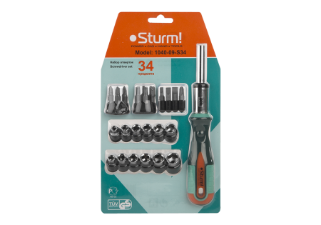 Набор отверток 34шт STURM 1040-09-S34, 1040-09-S34 Набор отверток 34шт STURM 1040-09-S34