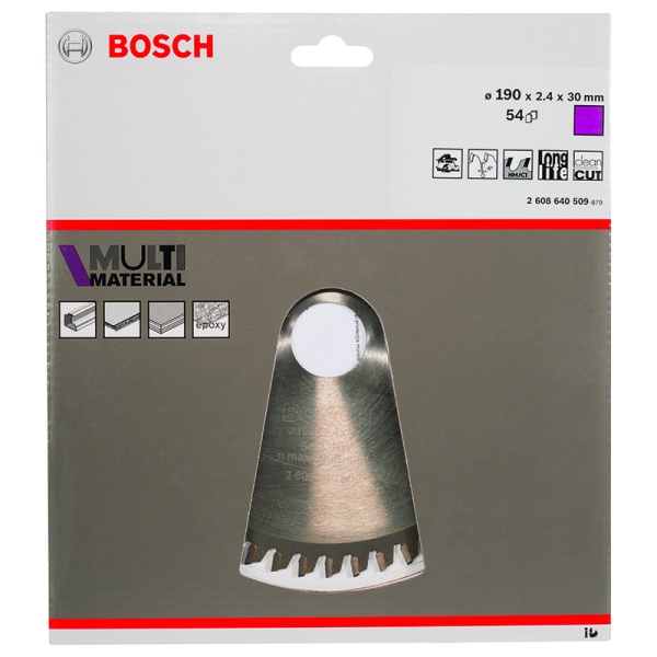 Диск пильный BOSCH 190х30х54 Multimaterial Диск пильный BOSCH 190х30х54 Multimaterial