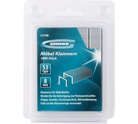 Скобы для степлера GROSS 41708, 41708 Скобы для степлера GROSS 41708