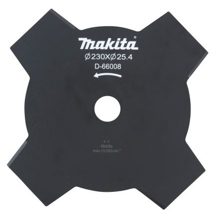 Диск для триммера Makita 230x25,4мм 4 зуба, D-66008 Диск для триммера Makita 230x25,4мм 4 зуба