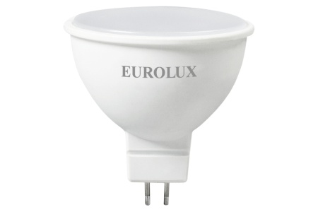 Лампа светодиодная EUROLUX LL-E-MR16-7W-230-4K-GU5.3, 76/2/24 Лампа светодиодная EUROLUX LL-E-MR16-7W-230-4K-GU5.3