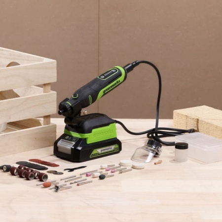 Гравер аккумуляторный GREENWORKS G24RT (без АКБ и ЗУ, н-р принадл. 52шт) 3200807, 3200807 Гравер аккумуляторный GREENWORKS G24RT (без АКБ и ЗУ, н-р принадл. 52шт) 3200807