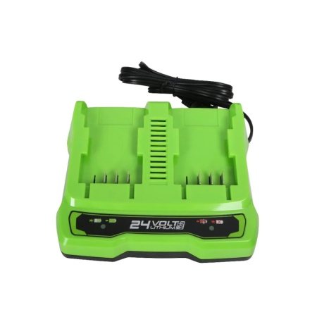 Зарядное устройство GREENWORKS G24X2UC2 (24В, 2А, слайдер, 2-х постовое) 2931907, 2931907 Зарядное устройство GREENWORKS G24X2UC2 (24В, 2А, слайдер, 2-х постовое) 2931907