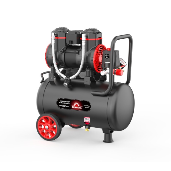 Компрессор SUNREKA GFC290/24DS 216113 (1500Вт, 290л/мин, 24л, 8бар, безмасляный), 216113 Компрессор SUNREKA GFC290/24DS 216113 (1500Вт, 290л/мин, 24л, 8бар, безмасляный)