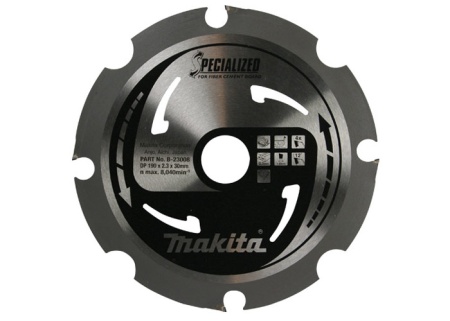 Диск пильный для цементно-волокнистых плит 165х20х2.3х4T Makita B-31538, B-31538 Диск пильный для цементно-волокнистых плит 165х20х2.3х4T Makita B-31538