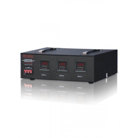 Стабилизатор напряжения РЕСАНТА АСН-4500/3-ЭМ, 63/4/2 Стабилизатор напряжения РЕСАНТА АСН-4500/3-ЭМ