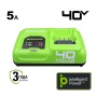 Зарядное устройство GREENWORKS G40UC5 (40В, 5А, быстрое, слайдер) 2945107, 2945107 Зарядное устройство GREENWORKS G40UC5 (40В, 5А, быстрое, слайдер) 2945107