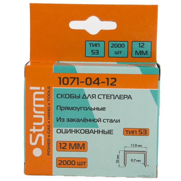 Скобы для степлера STURM 1071-04-12 Скобы для степлера STURM 1071-04-12