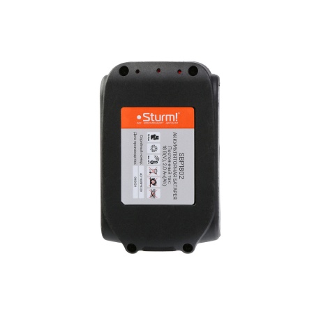 Аккумулятор STURM 18В, 2.0Ач, Li-Ion 1BatterySystem18V (SBP1802), SBP1802 Аккумулятор STURM 18В, 2.0Ач, Li-Ion 1BatterySystem18V (SBP1802)