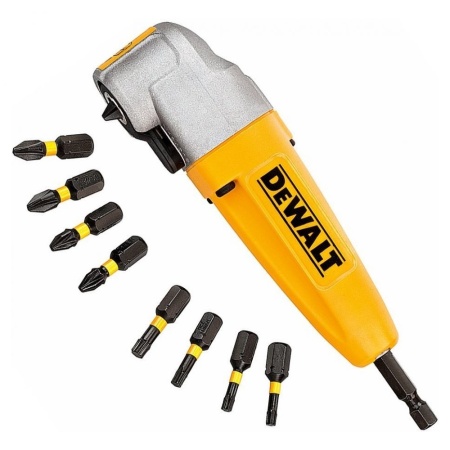 Насадка для шуруповерта DEWALT угловая ударная с набором бит (9шт) IMPACT, DT71517T-QZ Насадка для шуруповерта DEWALT угловая ударная с набором бит (9шт) IMPACT
