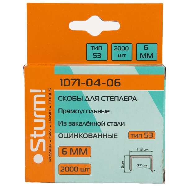 Скобы для степлера STURM 1071-04-06 Скобы для степлера STURM 1071-04-06