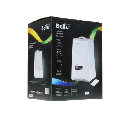 Увлажнитель воздуха ультразвуковой Ballu UHB-990 белый/white (40м2), UHB-990 белый/white Увлажнитель воздуха ультразвуковой Ballu UHB-990 белый/white (40м2)