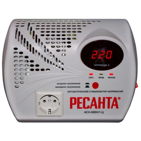 Стабилизатор напряжения серии LUX РЕСАНТА АСН-500Н/1-Ц, 63/6/9 Стабилизатор напряжения серии LUX РЕСАНТА АСН-500Н/1-Ц