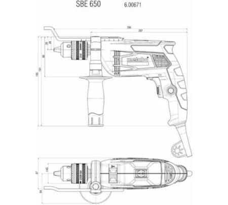 Дрель ударная METABO SBE650, 600671850 Дрель ударная METABO SBE650