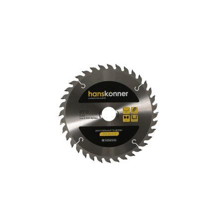 Диск пильный по дереву HANSKONNER 210x30мм,36Т, H9022-210-30-36 Диск пильный по дереву HANSKONNER 210x30мм,36Т