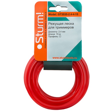 Леска 2 мм x 15 м (квадрат) STURM (GT3535-2.0-4-15), GT3535-2.0-4-15 Леска 2 мм x 15 м (квадрат) STURM (GT3535-2.0-4-15)