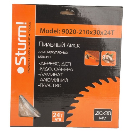 Диск пильный STURM 210х30х24T (9020-210-30-24T), 9020-210-30-24T Диск пильный STURM 210х30х24T (9020-210-30-24T)