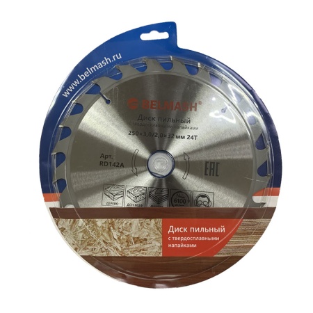 Диск пильный 250x3,0/2,0x32/30, 24T БЕЛМАШ (RD142A), RD142A Диск пильный 250x3,0/2,0x32/30, 24T БЕЛМАШ (RD142A)