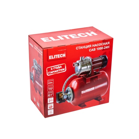 Насосная станция Elitech САВ 1000-24Н, САВ 1000-24Н Насосная станция Elitech САВ 1000-24Н