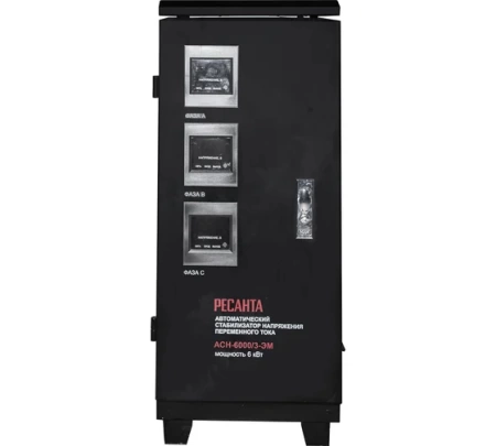 Стабилизатор напряжения РЕСАНТА АСН-60000/3-ЭМ + Мультиметр РЕСАНТА YX360TRN, 63/4/10 Стабилизатор напряжения РЕСАНТА АСН-60000/3-ЭМ + Мультиметр РЕСАНТА YX360TRN