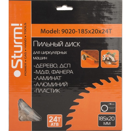 Диск пильный STURM 185х20х24T (9020-185-20-24T), 9020-185-20-24T Диск пильный STURM 185х20х24T (9020-185-20-24T)