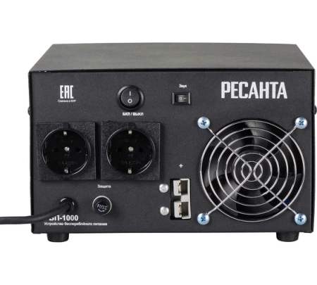 Источник бесперебойного питания РЕСАНТА УБП-1000, 61/49/4 Источник бесперебойного питания РЕСАНТА УБП-1000