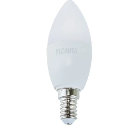 Лампа светодиодная РЕСАНТА LL-R-C37-7W-230-4K-E14, 76/1/7 Лампа светодиодная РЕСАНТА LL-R-C37-7W-230-4K-E14