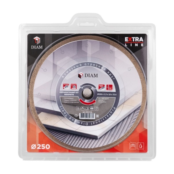   250x1,2x10x25,4 1A1R GRAPHITE Extra Line (-ST) DIAM (000708)