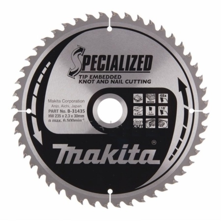 Диск пильный по дереву с гвоздями 235х30х2.3х48T Makita B-31435, B-31435 Диск пильный по дереву с гвоздями 235х30х2.3х48T Makita B-31435