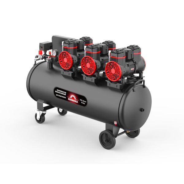 Компрессор SUNREKA GFC750/100DS 216119 (4400Вт, 750л/мин, 100л, 8бар, безмасляный), 216119 Компрессор SUNREKA GFC750/100DS 216119 (4400Вт, 750л/мин, 100л, 8бар, безмасляный)