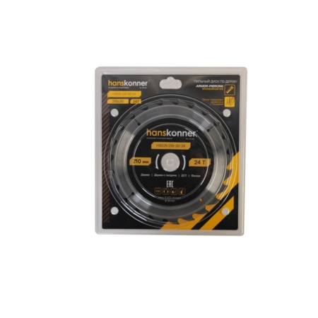 Диск пильный по дереву 210x30мм, 24Т ArmorPiercing HANSKONNER (H9025-210-30-24), H9025-210-30-24 Диск пильный по дереву 210x30мм, 24Т ArmorPiercing HANSKONNER (H9025-210-30-24)