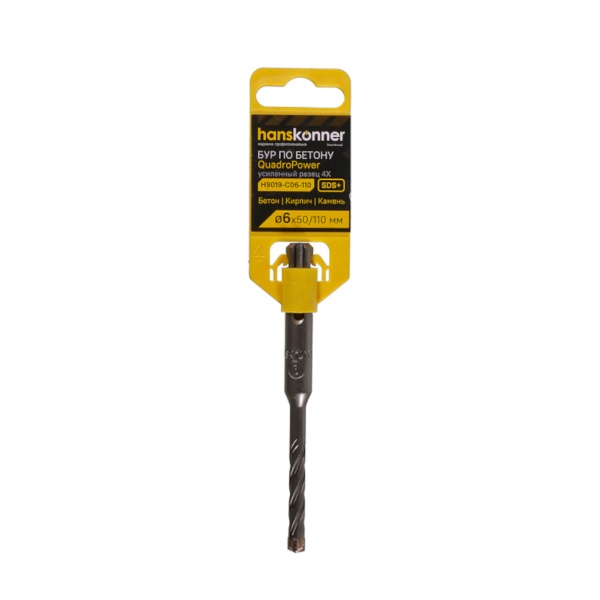 ��� 6x110�� SDS+ Quadro Power Hanskonner (H9019-C06-110) (��������� �����, ������� S4)