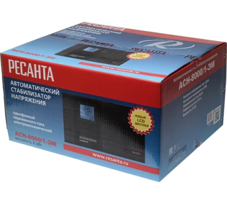 Стабилизатор Ресанта АСН-8000/1-ЭM, 63/1/7 Стабилизатор Ресанта АСН-8000/1-ЭM