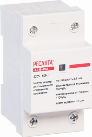Блок защиты по напряжению РЕСАНТА 40A, 61/22/28 Блок защиты по напряжению РЕСАНТА 40A