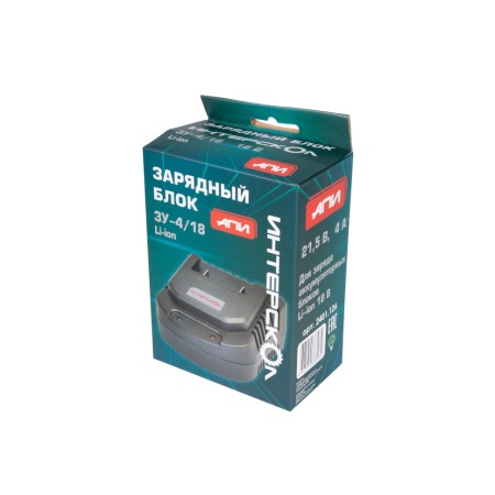 Зарядное устройство ИНТЕРСКОЛ ЗУ-4/18, 4А/ч, 18В, Li-ion (2401.126), 2401.126 Зарядное устройство ИНТЕРСКОЛ ЗУ-4/18, 4А/ч, 18В, Li-ion (2401.126)