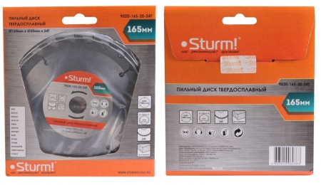 Диск пильный STURM 165х20/16х24T 9020-165-20-24T, 9020-165-20-24T Диск пильный STURM 165х20/16х24T 9020-165-20-24T