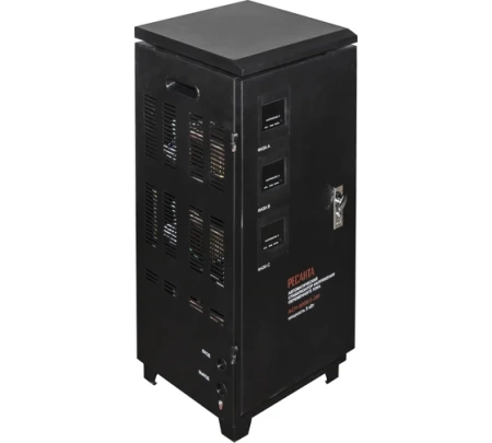 Стабилизатор напряжения РЕСАНТА АСН-9000/3-ЭМ, 63/4/4 Стабилизатор напряжения РЕСАНТА АСН-9000/3-ЭМ