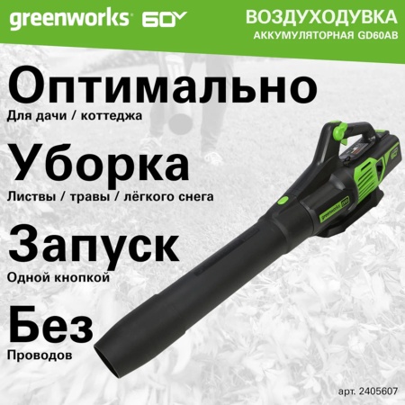   Greenworks GD60ABK4 (60V, .,  4/  ) 2405607UB