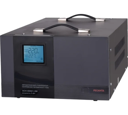 Стабилизатор Ресанта АСН-5000/1-ЭM, 63/1/6 Стабилизатор Ресанта АСН-5000/1-ЭM