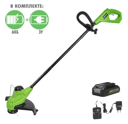 Триммер аккум. GREENWORKS G24LT25K2 (2107207), 2107207 Триммер аккум. GREENWORKS G24LT25K2 (2107207)